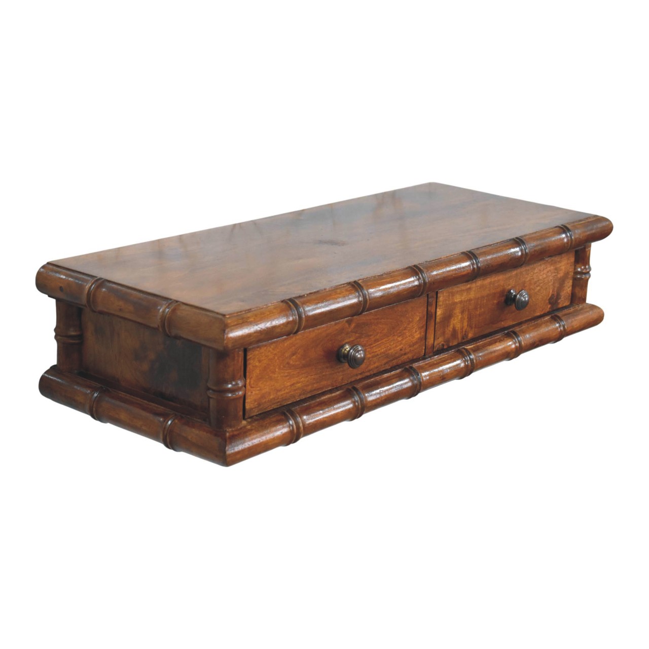 Bamboo Two Drawer Console Table - Image 7