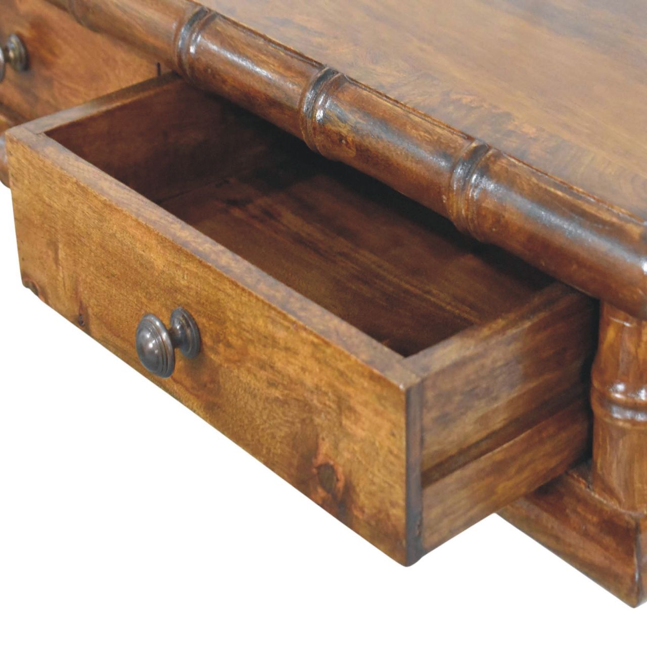 Bamboo Two Drawer Console Table - Image 6