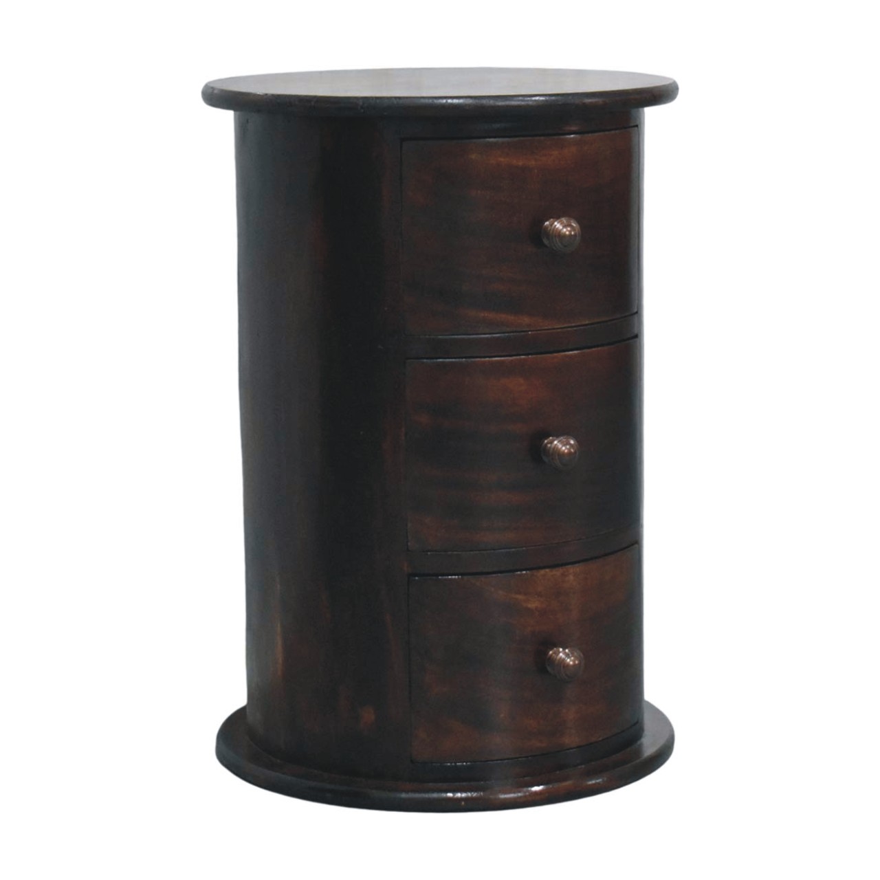 California Walnut Drum 3 Drawer Chest - Image 3