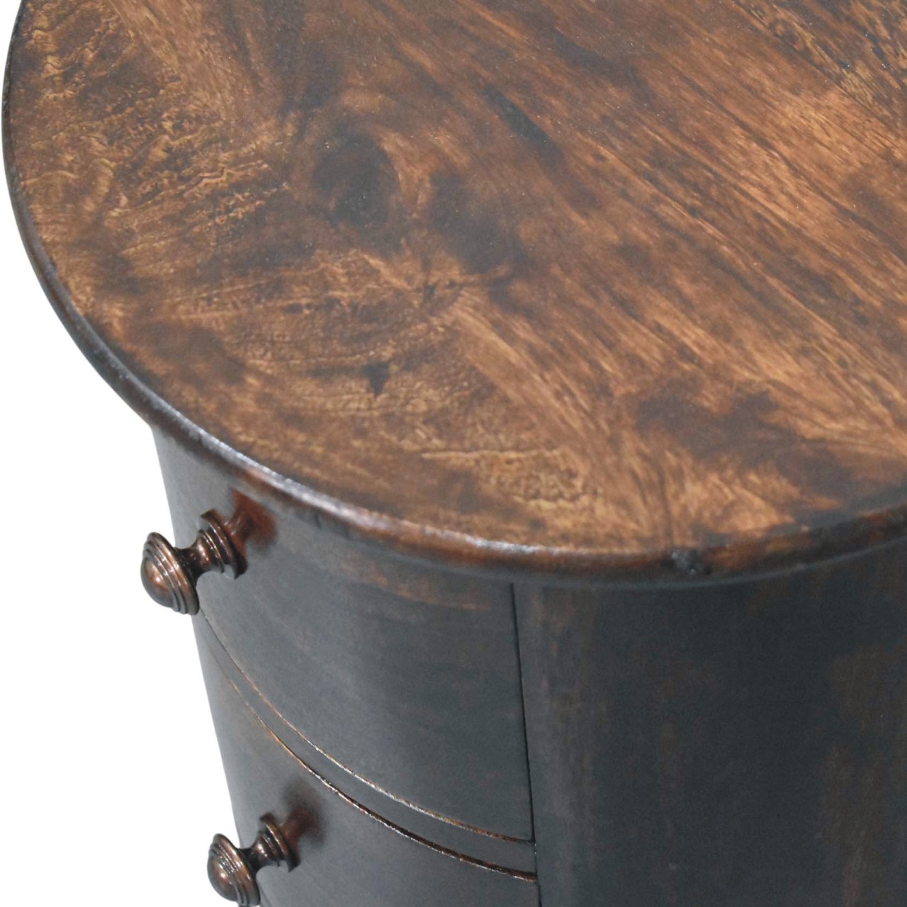 California Walnut Drum 3 Drawer Chest - Image 5