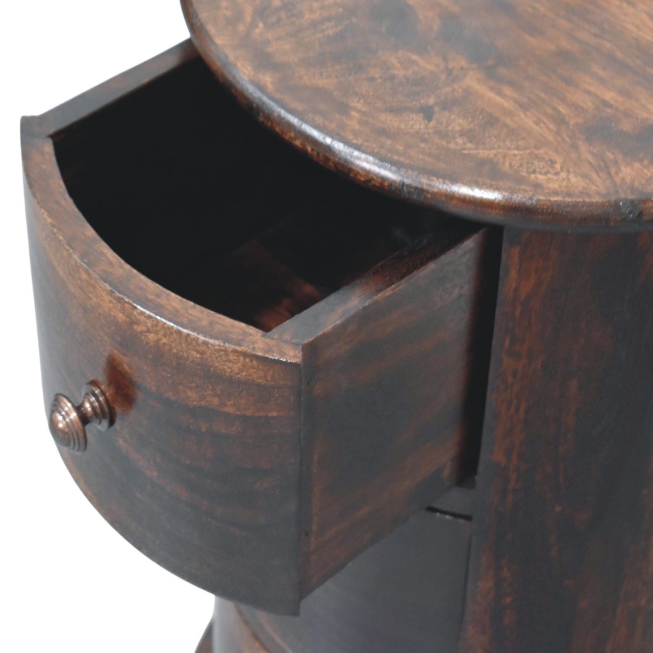 California Walnut Drum 3 Drawer Chest - Image 6
