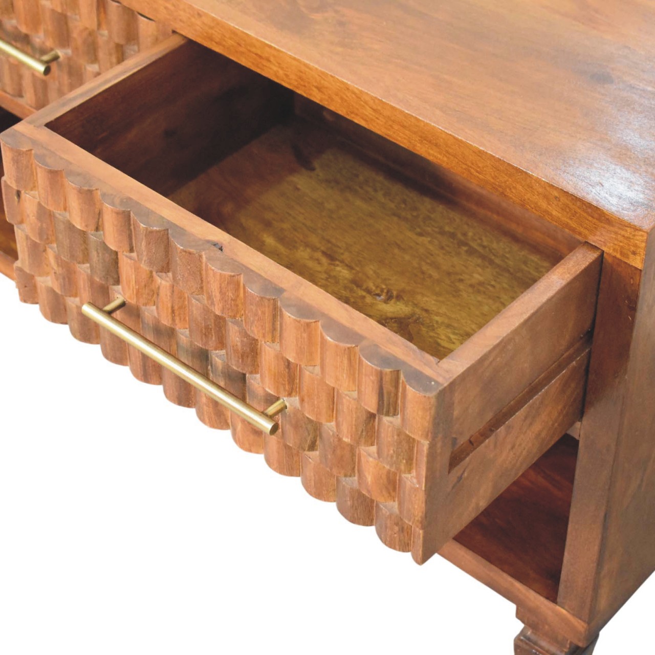 Cadiz Carved Shoe Bench - Image 6