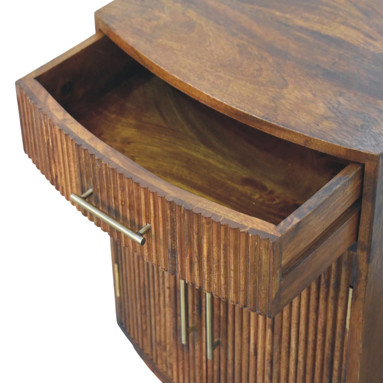 Milan Fluted Bedside Cabinet - Image 6