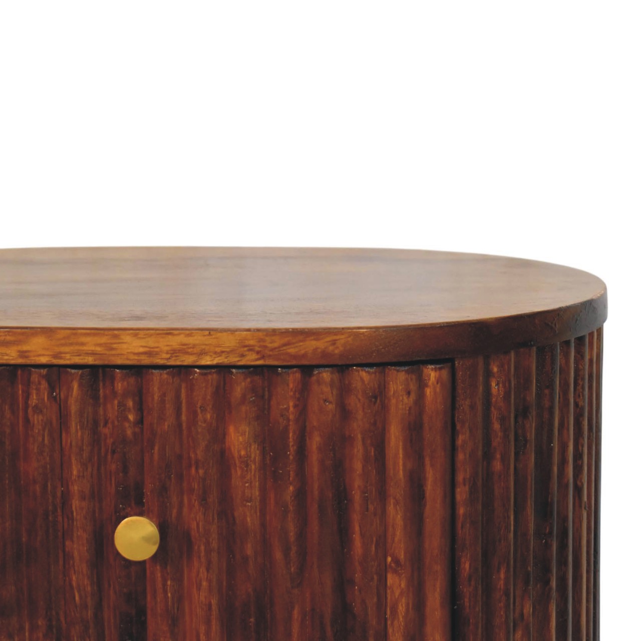Curved Fluted Bedside Chest - Image 4