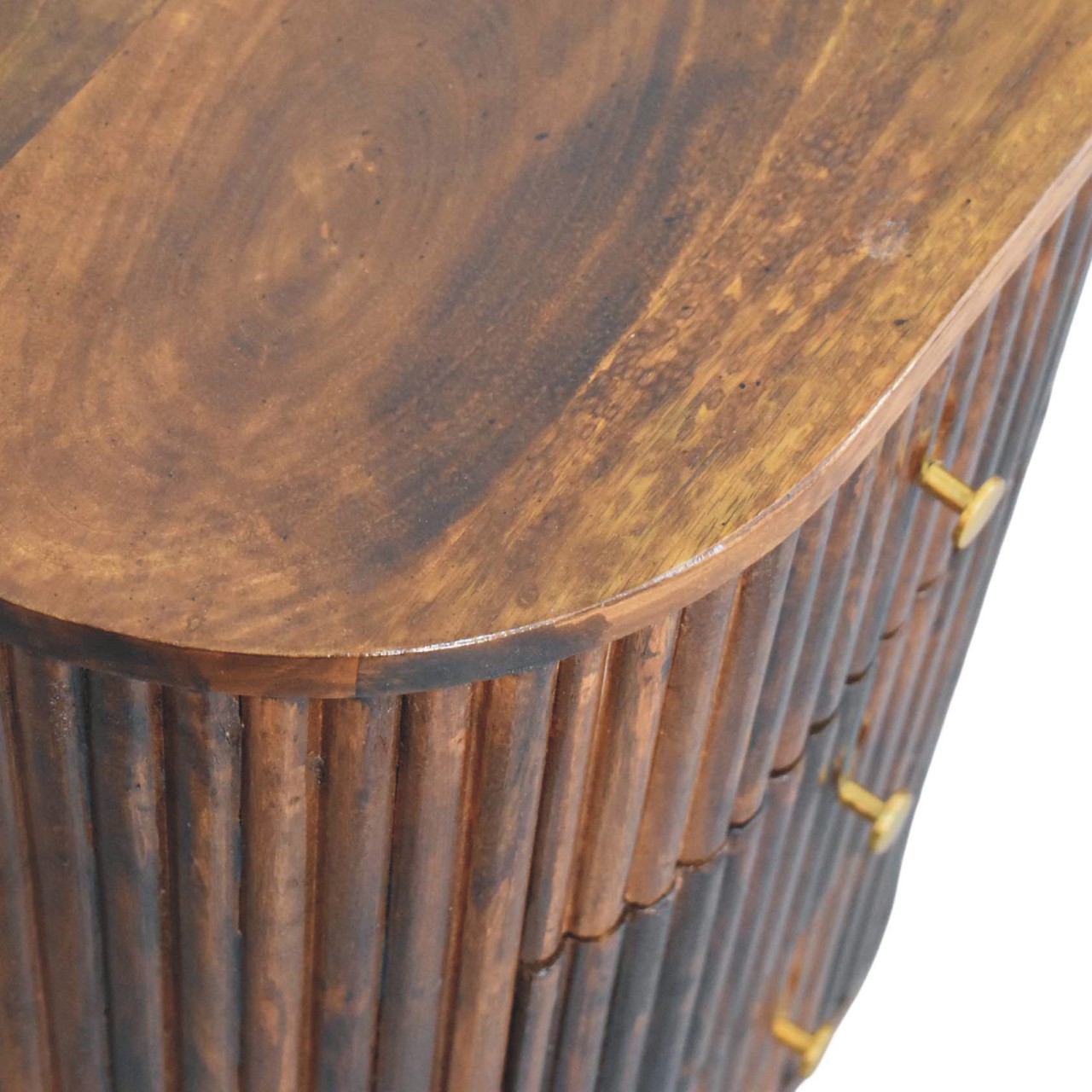 Curved Fluted Bedside Chest - Image 6