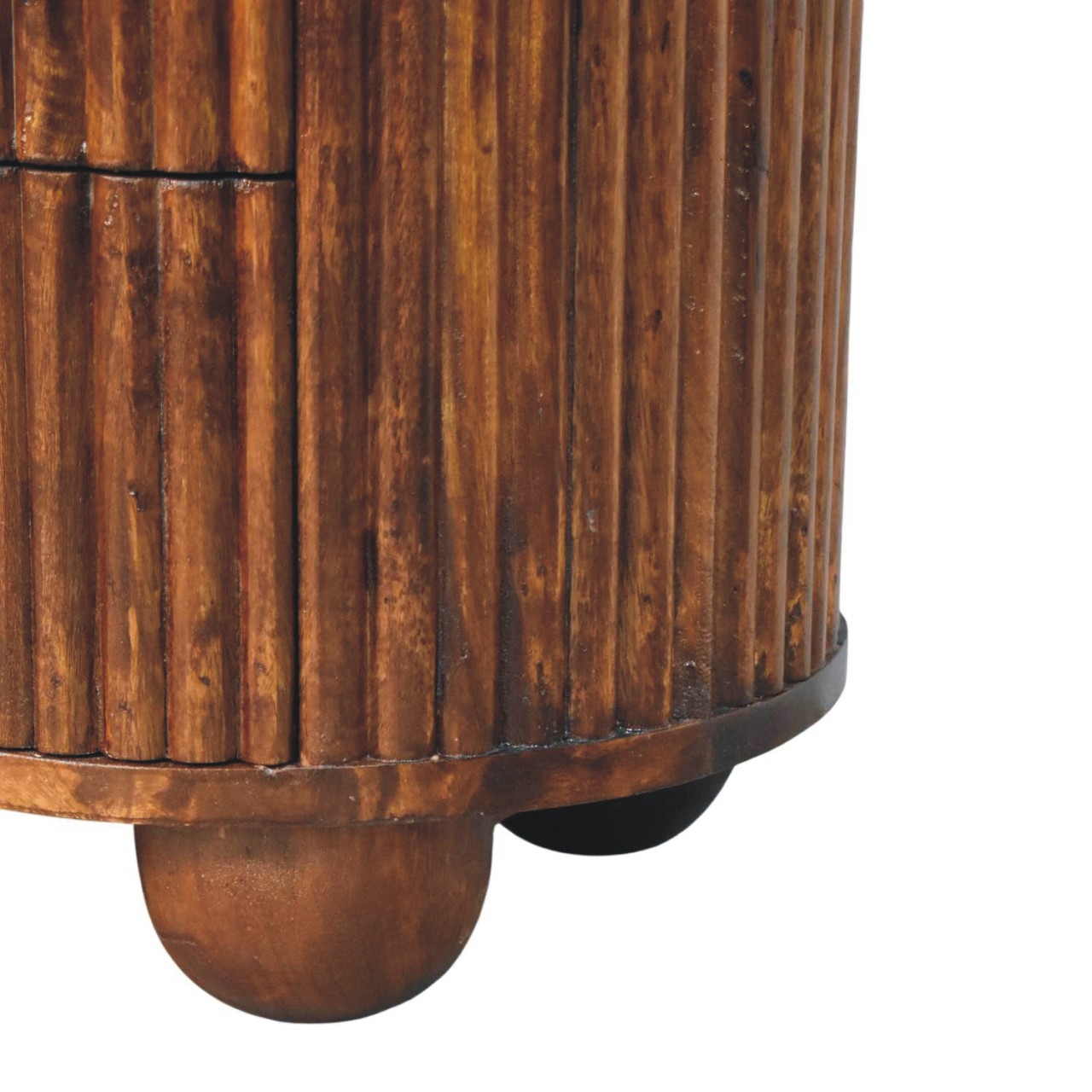 Curved Fluted Bedside Chest - Image 7