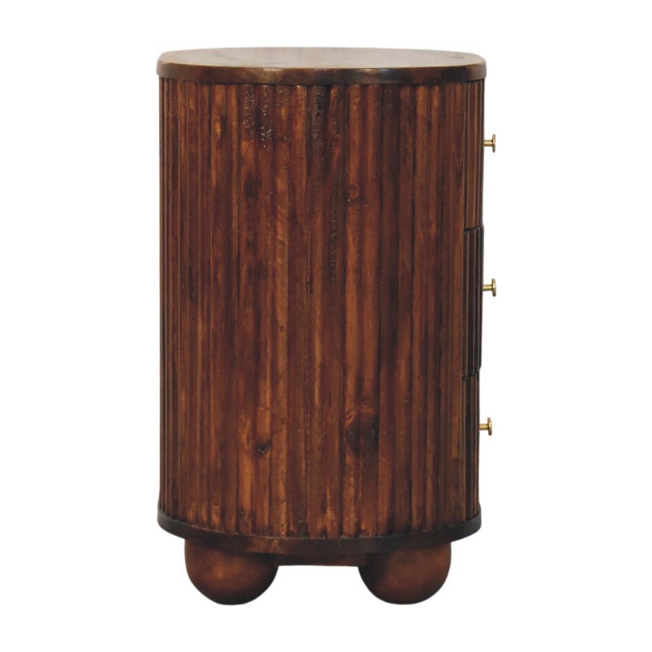 Curved Fluted Bedside Chest - Image 8