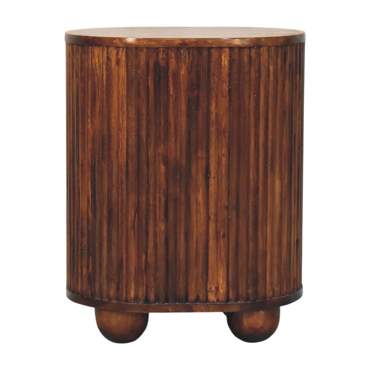 Curved Fluted Bedside Chest - Image 9
